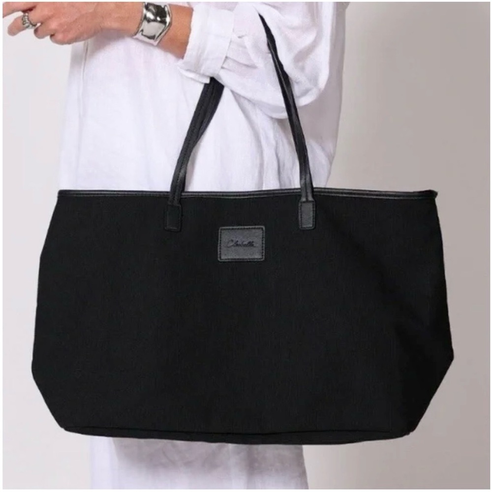 Cleobella Black Canvas Tote Bag